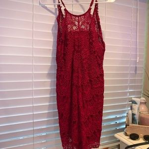 free people lace mini dress